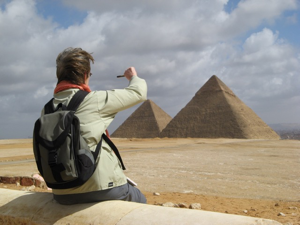 At the pyramids